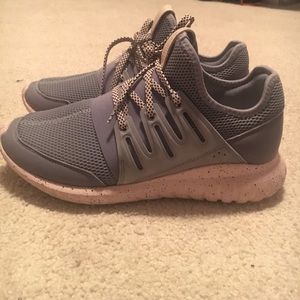 Adidas tubular grey and pink